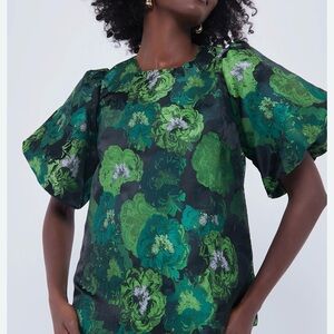 Green Jacquard Top from Pomander Place (Tuckernuck)